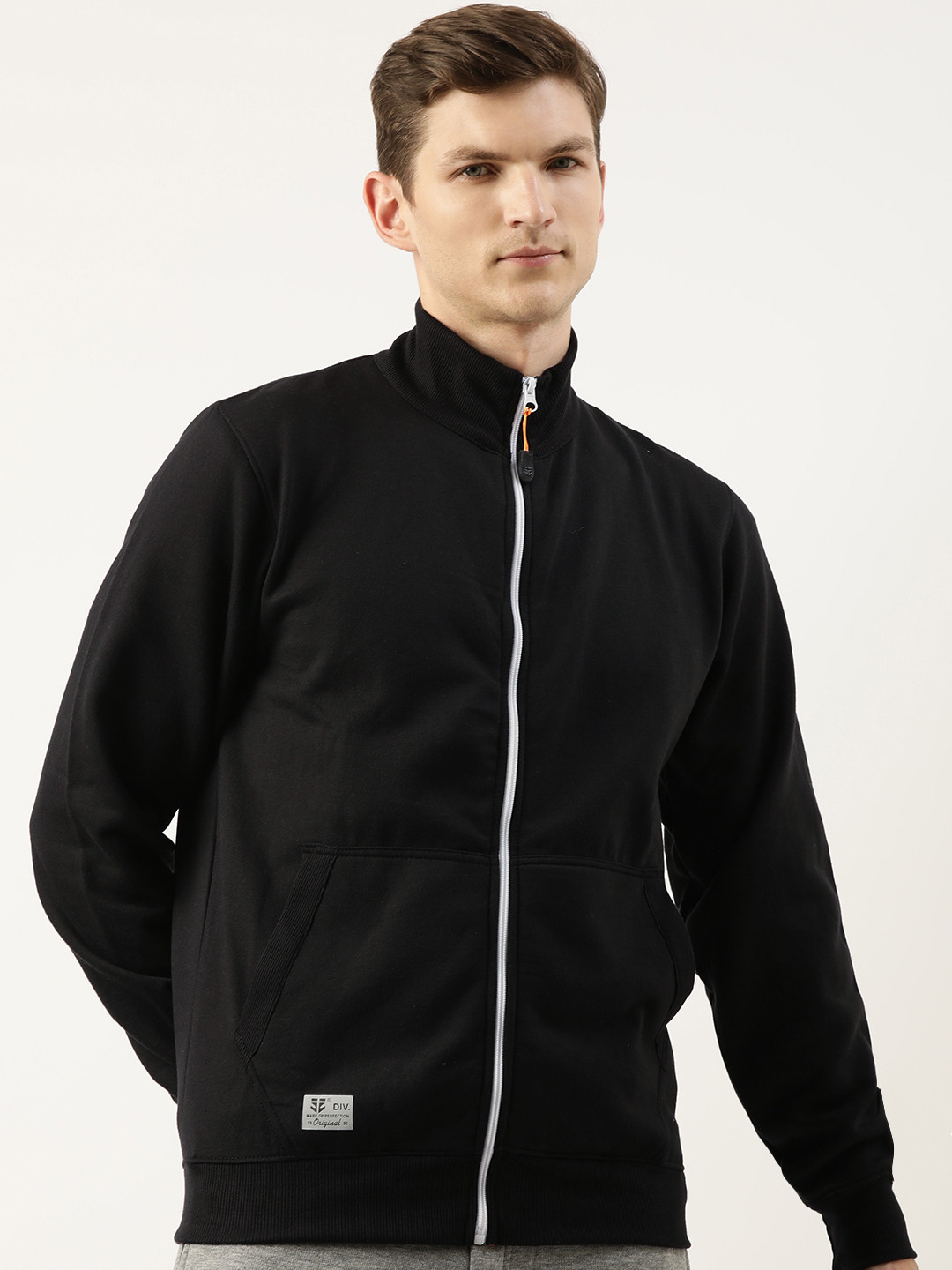 Sports52 wear Solid Long Sleeves Front-Open Sweatshirt