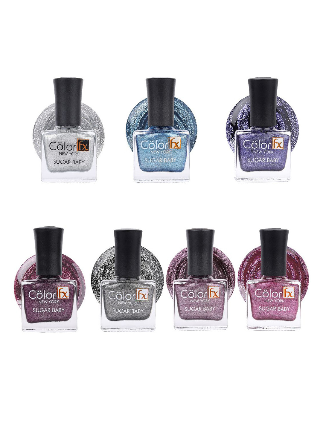 Color Fx White Set of 7 Premium Non-Toxic Nail Polish