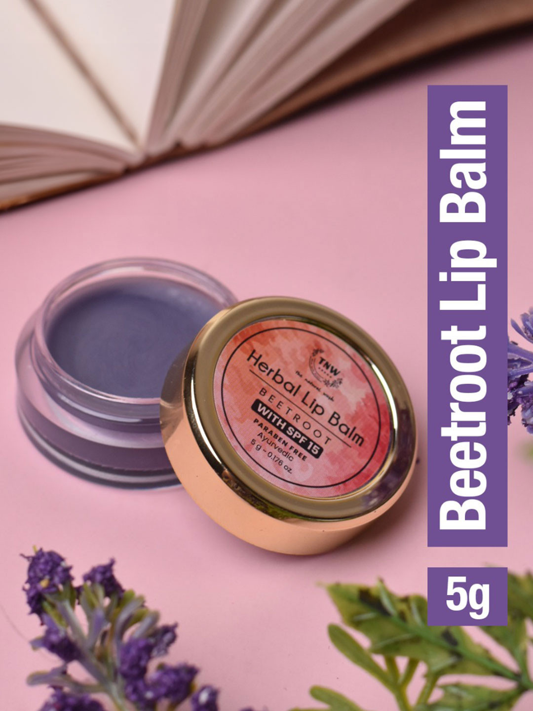 TNW the natural wash Herbal Beetroot Lip Balm For Dry, Chapped & Soft Lips 5 gm