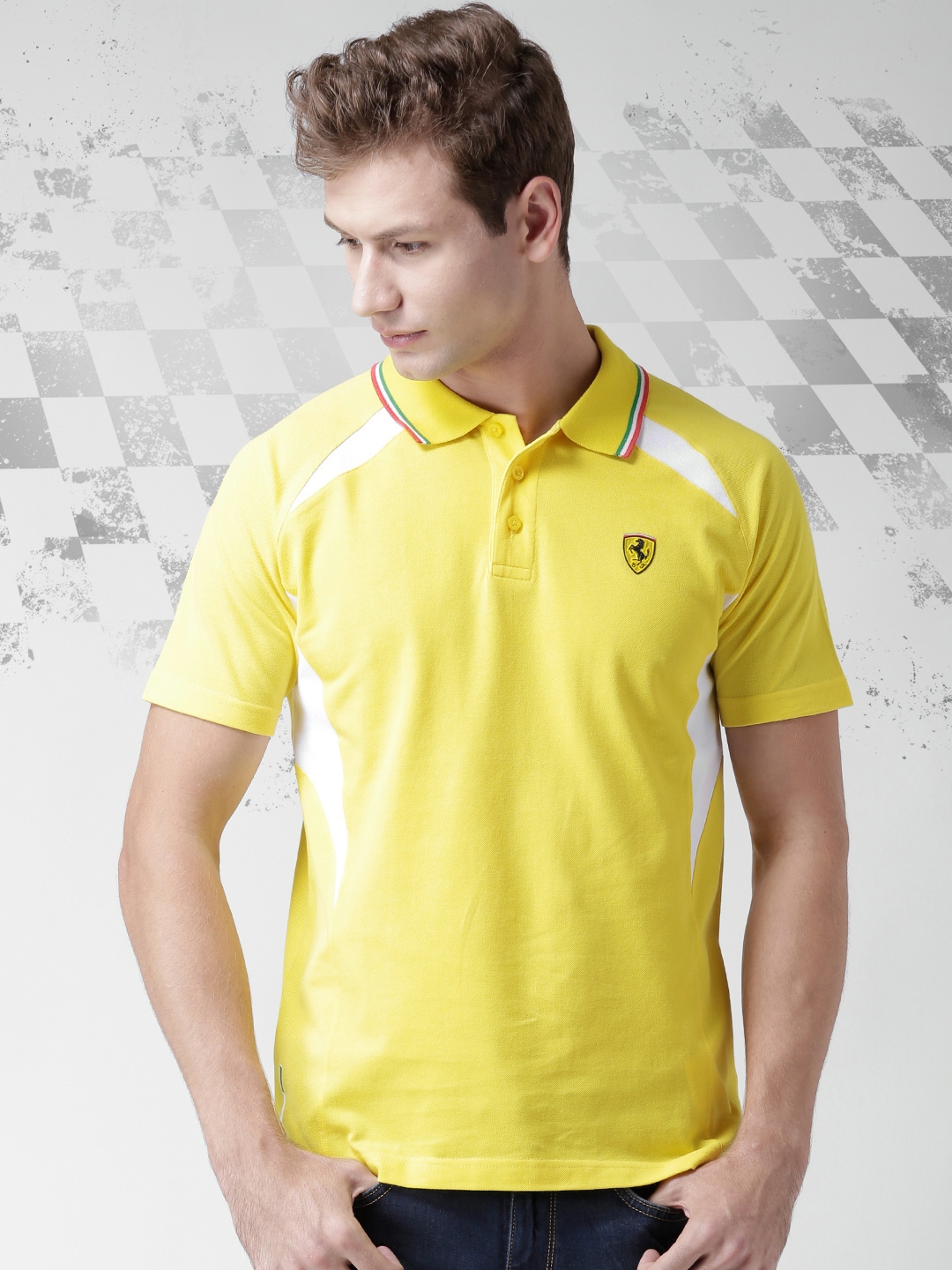 ferrari yellow polo shirt