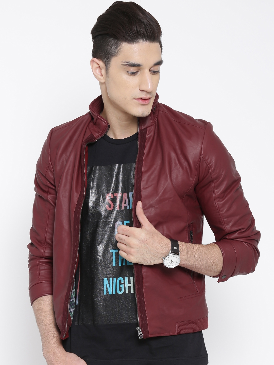 Buy Fort Collins Maroon Jacket Jackets for Men 1442949 Myntra