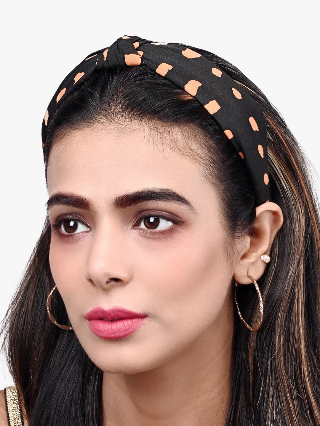 BuckleUp Women Black & Rust Hairband