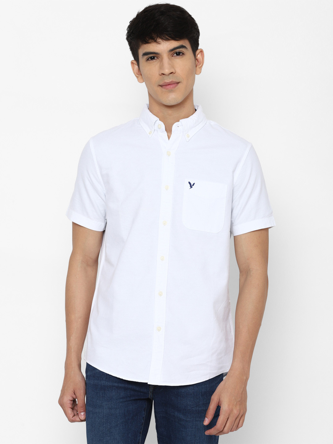AMERICAN EAGLE OUTFITTERS Men White Cotton Casual Shirt