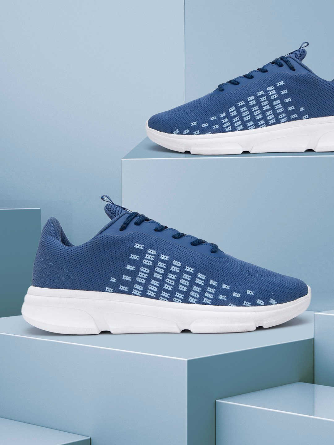 Allen Cooper Men Blue Running Non-Marking Shoes