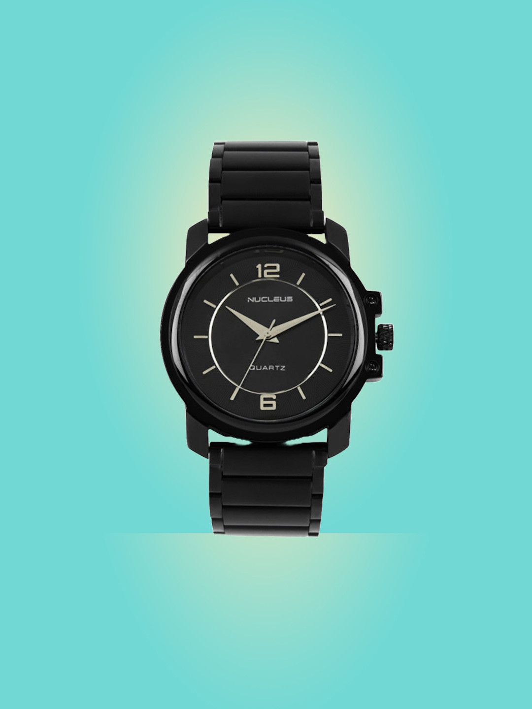 Nucleus Men Black Textured Dial Watch NLGBB