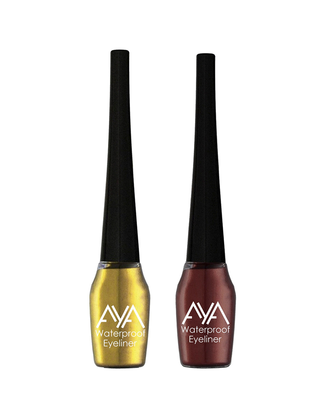 AYA Set of 2 Brown & Golden Waterproof Liquid Eyeliner - 5ml Each