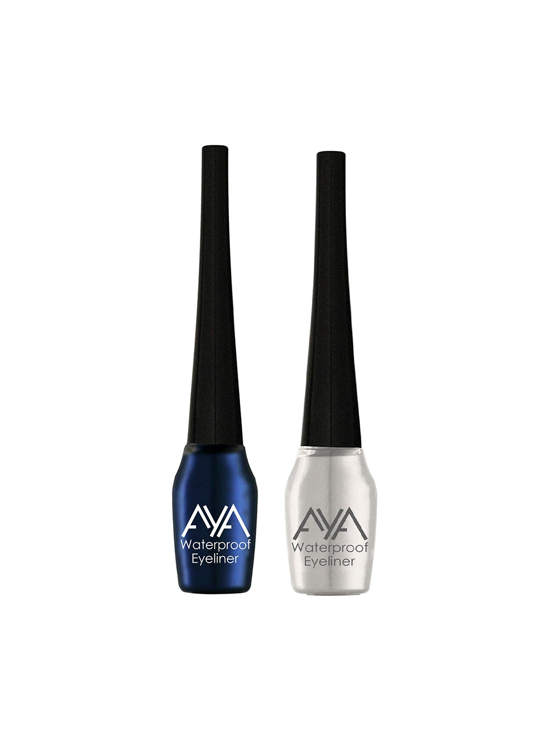 AYA Set of 2 Blue & Silver Waterproof Liquid Eyeliner 5ml Each