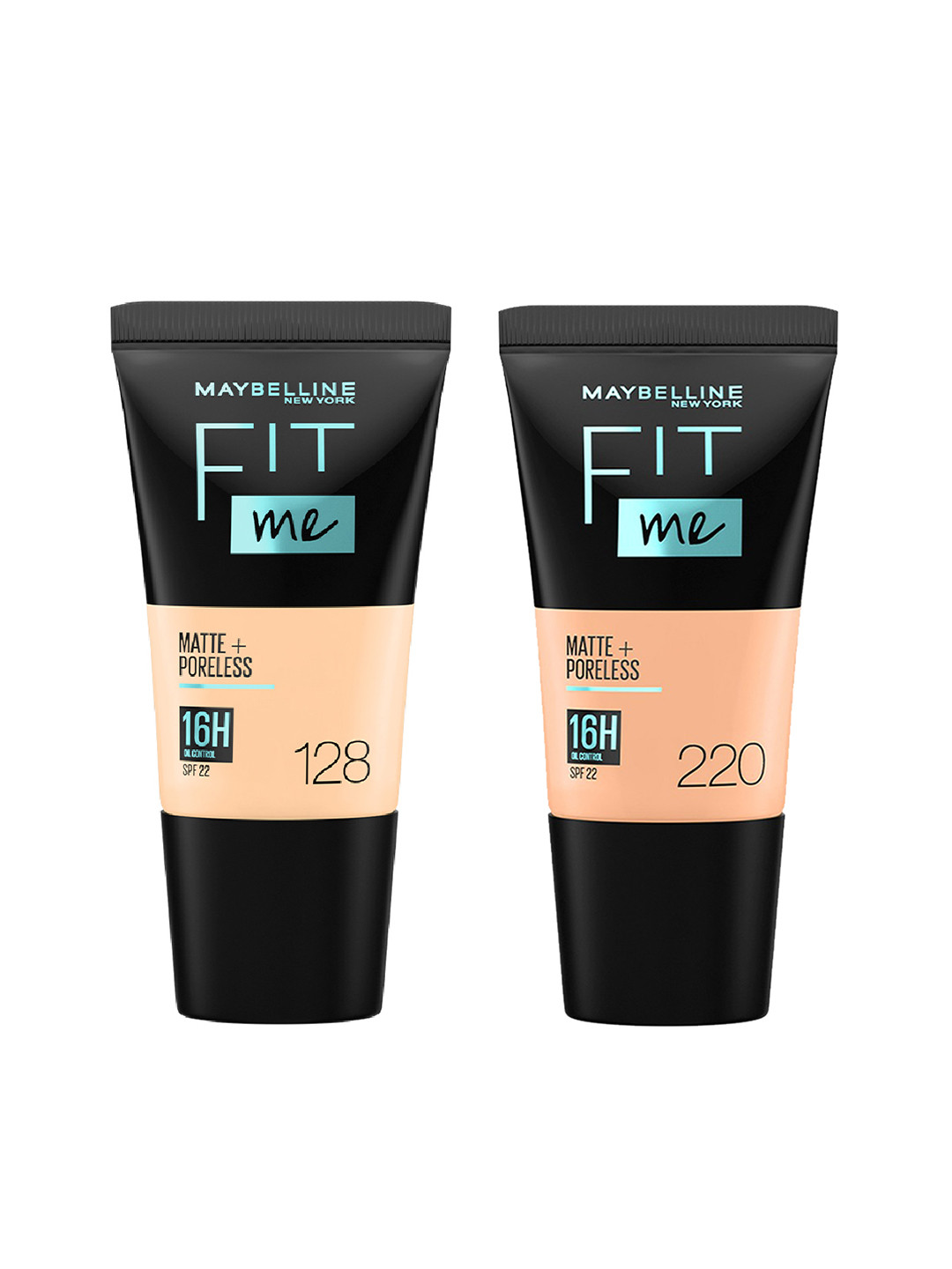 Maybelline New York Fit Me Matte Poreless Liquid Foundation - Warm Nude and Natural beige