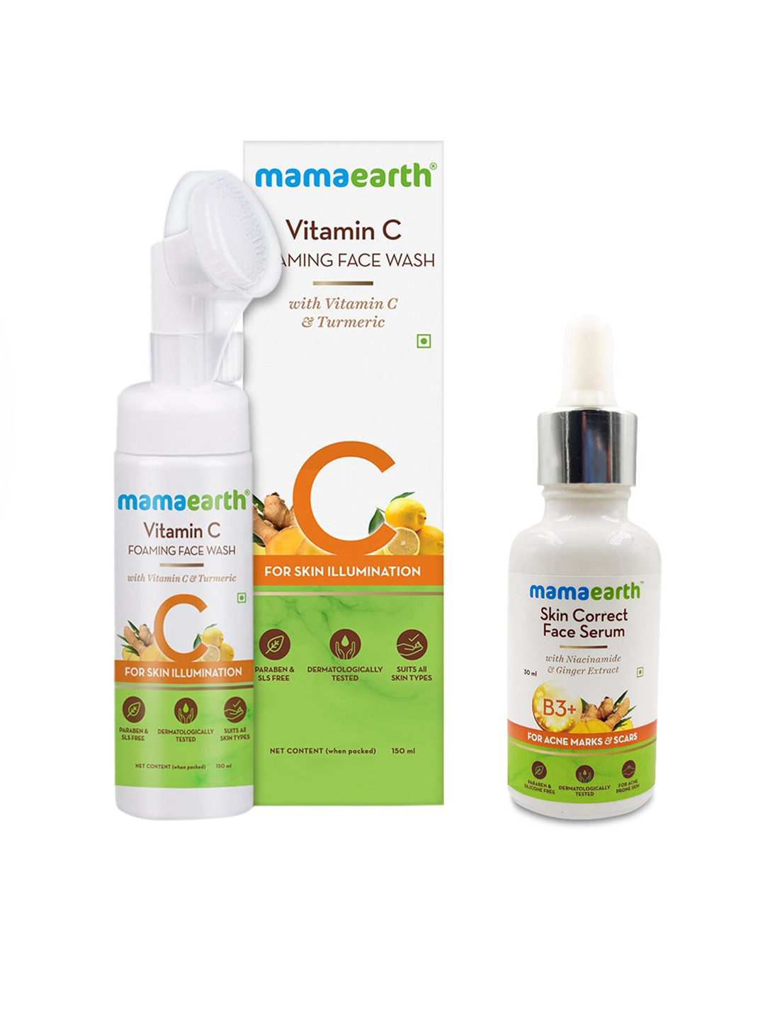 Mamaearth Unisex Set of Face Wash & Face Serum