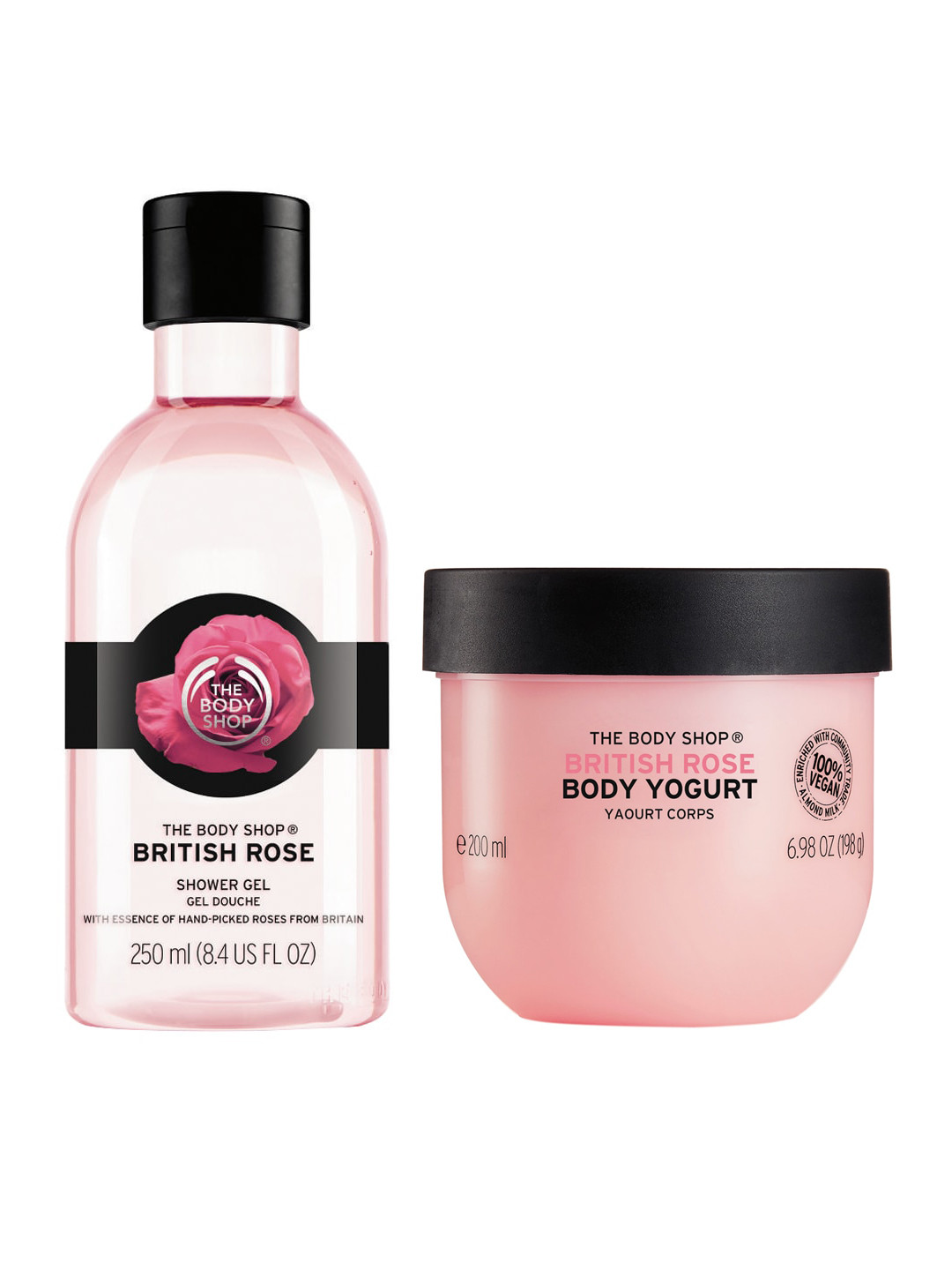 THE BODY SHOP British Rose Shower Gel & Sustainable Body Yogurt