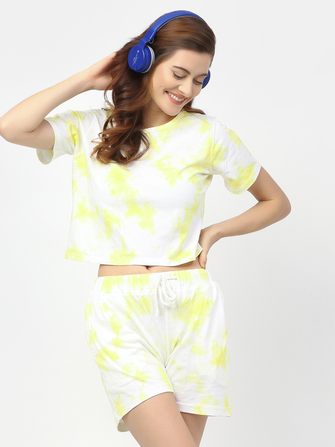 Rigo Casual Dyed T-Shirt with Shorts Co-Ord Set