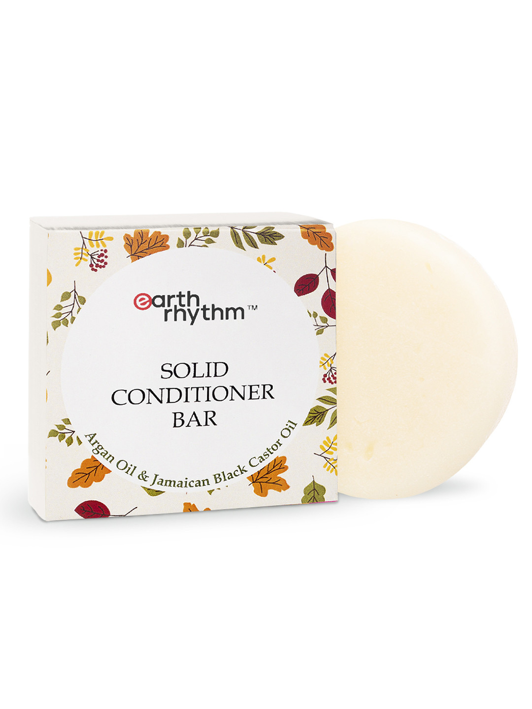 Earth Rhythm Solid Conditioner Bar with Argan & Black Castor Oil - Cardboard 80 g