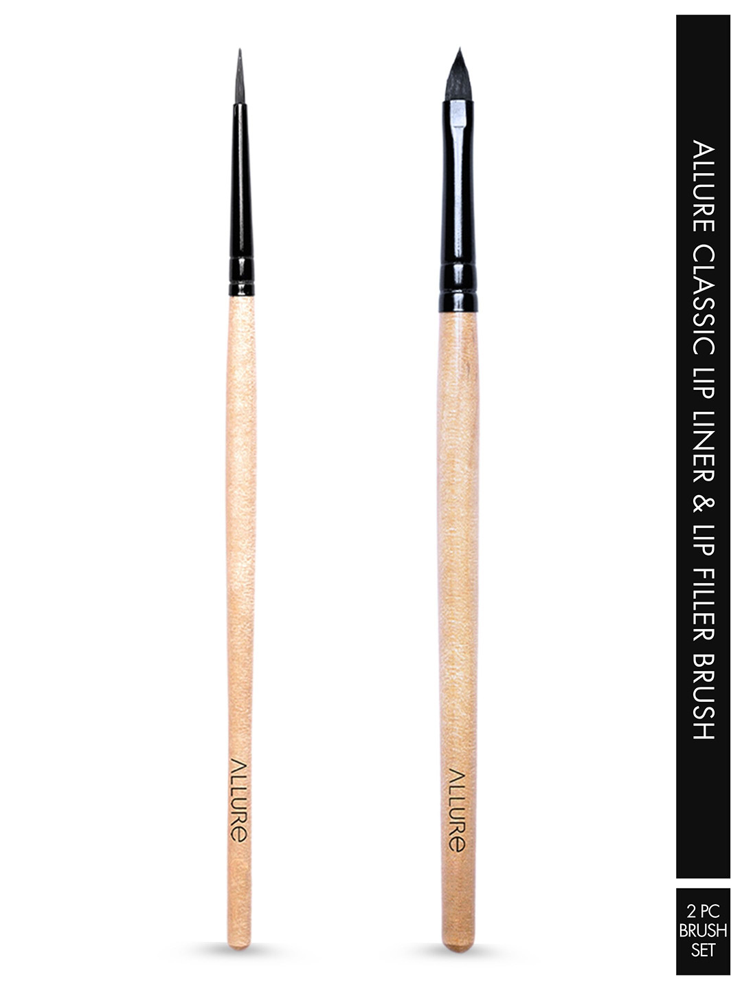 ALLURE Beige & Black Set Of 2 Classic Lip Liner & Lip Filler Brush Set