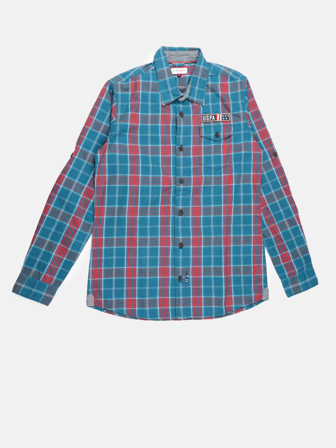 JusCubs Boys Checkered Casual Green Shirt - Buy JusCubs Boys