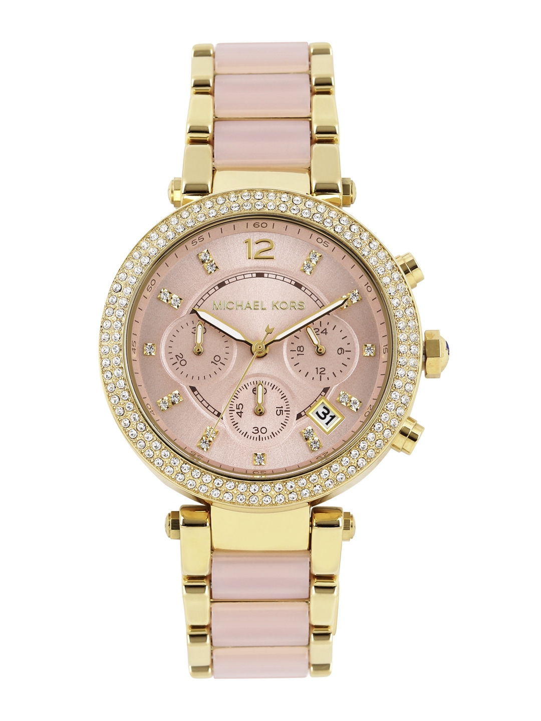 Buy Michael Kors Women Pink Dial Chronograph Watch MK6326I - Watches ...