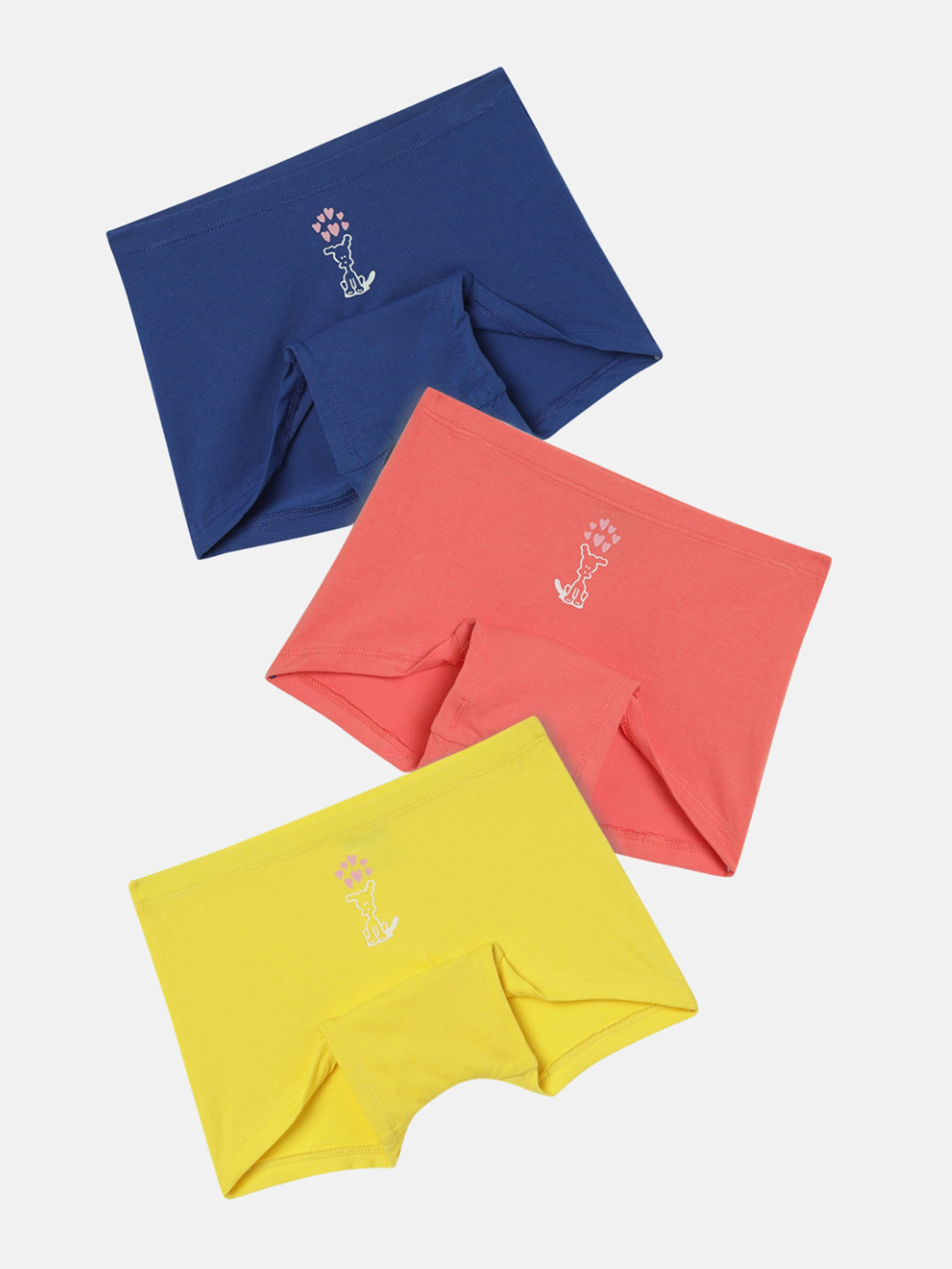 mackly Girls Pack Of 3 Cotton Boxer-Style Briefs MB-27