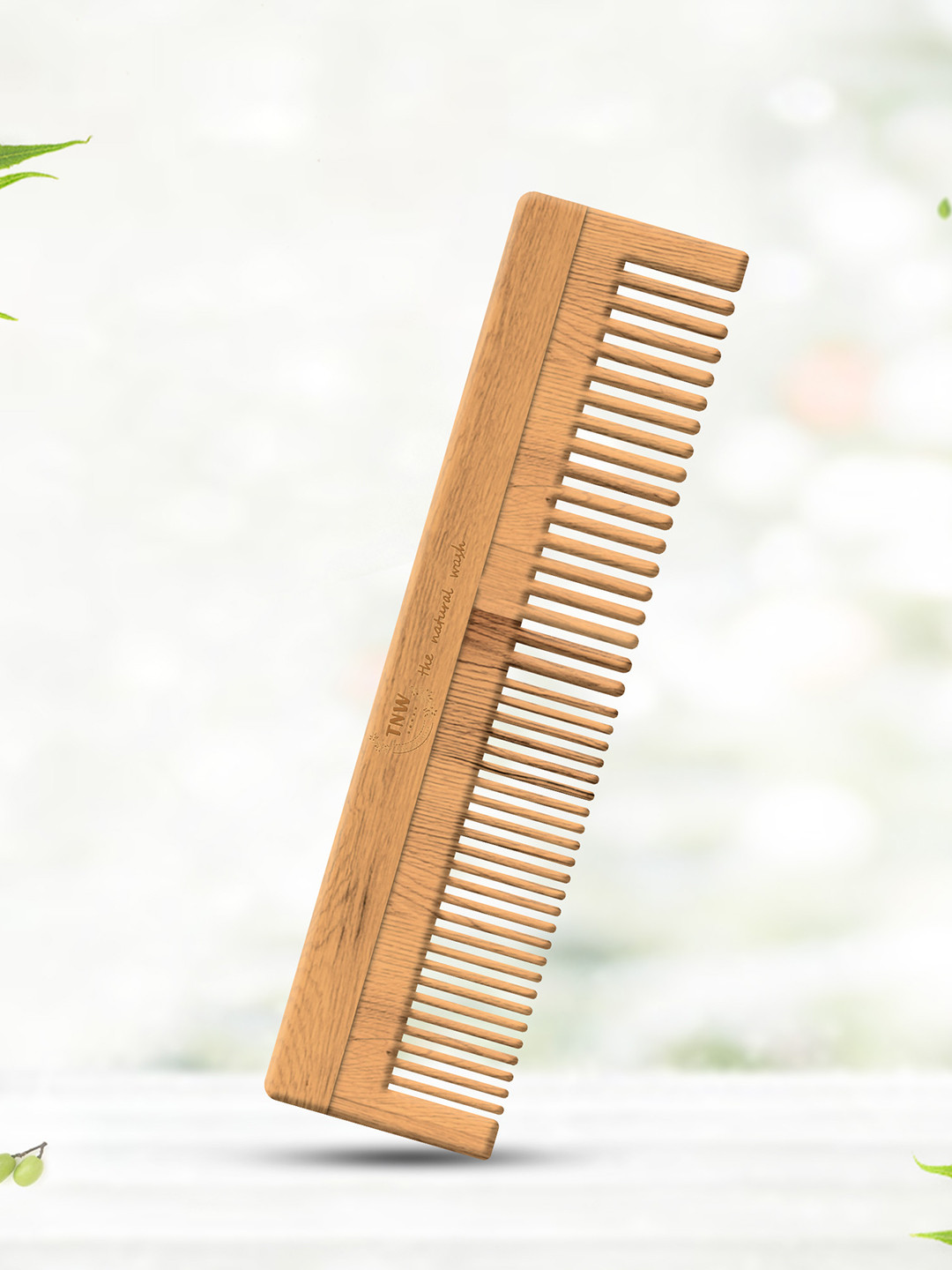 TNW the natural wash Handmade Neem Wood Anti-Dandruff Comb For Men & Women