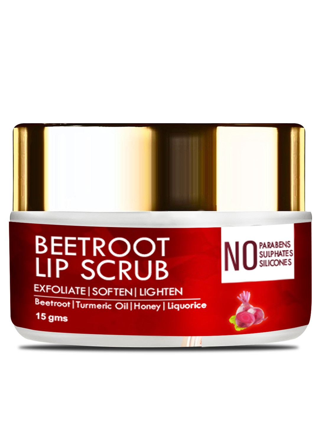 Samisha Organic Beetroot Lip Lightening & Brightening Dark Lips Scrub Balm-30gms