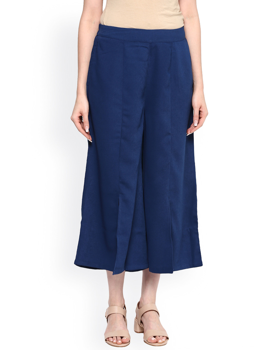 Fusion Beats Women Blue Flared Culottes