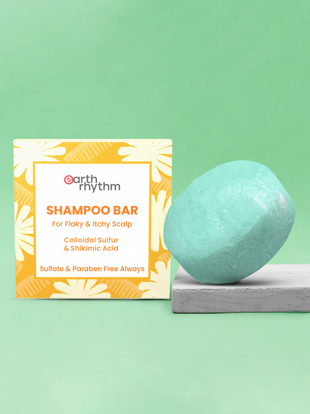 Earth Rhythm Anti Dandruff Shampoo Bar-80 g