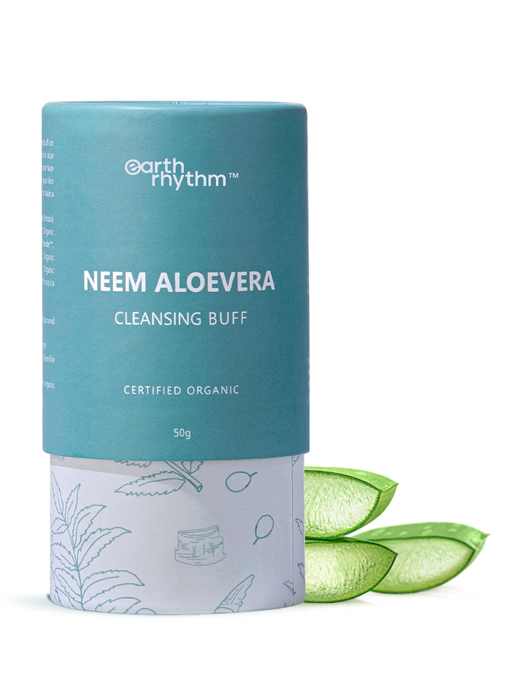 Earth Rhythm Neem Aleovera Oragnic Certified Cleansing Buff 50g