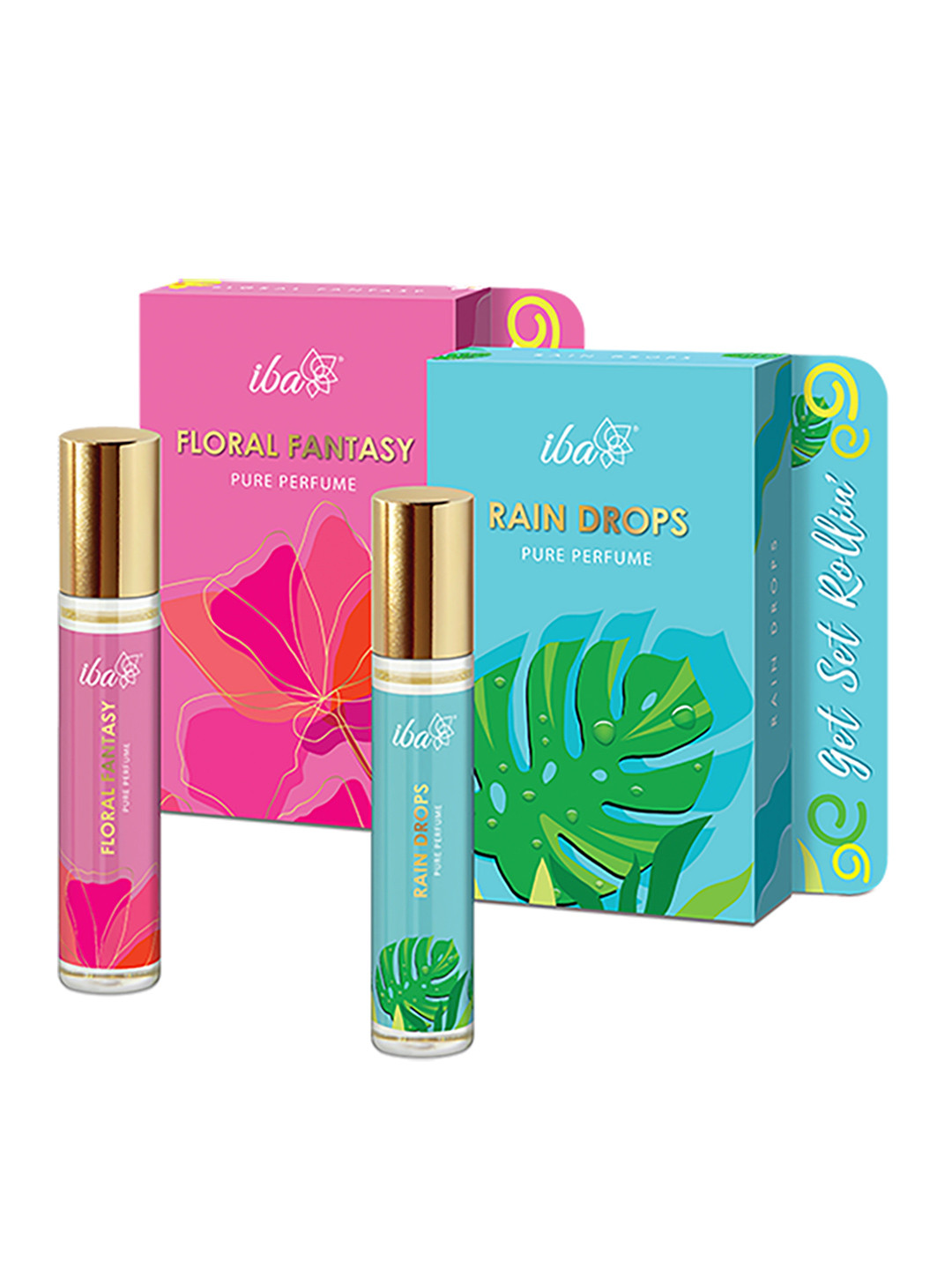 Iba Set of 2 Rain Drops & Floral Fantasy Pure Perfume 20 ml