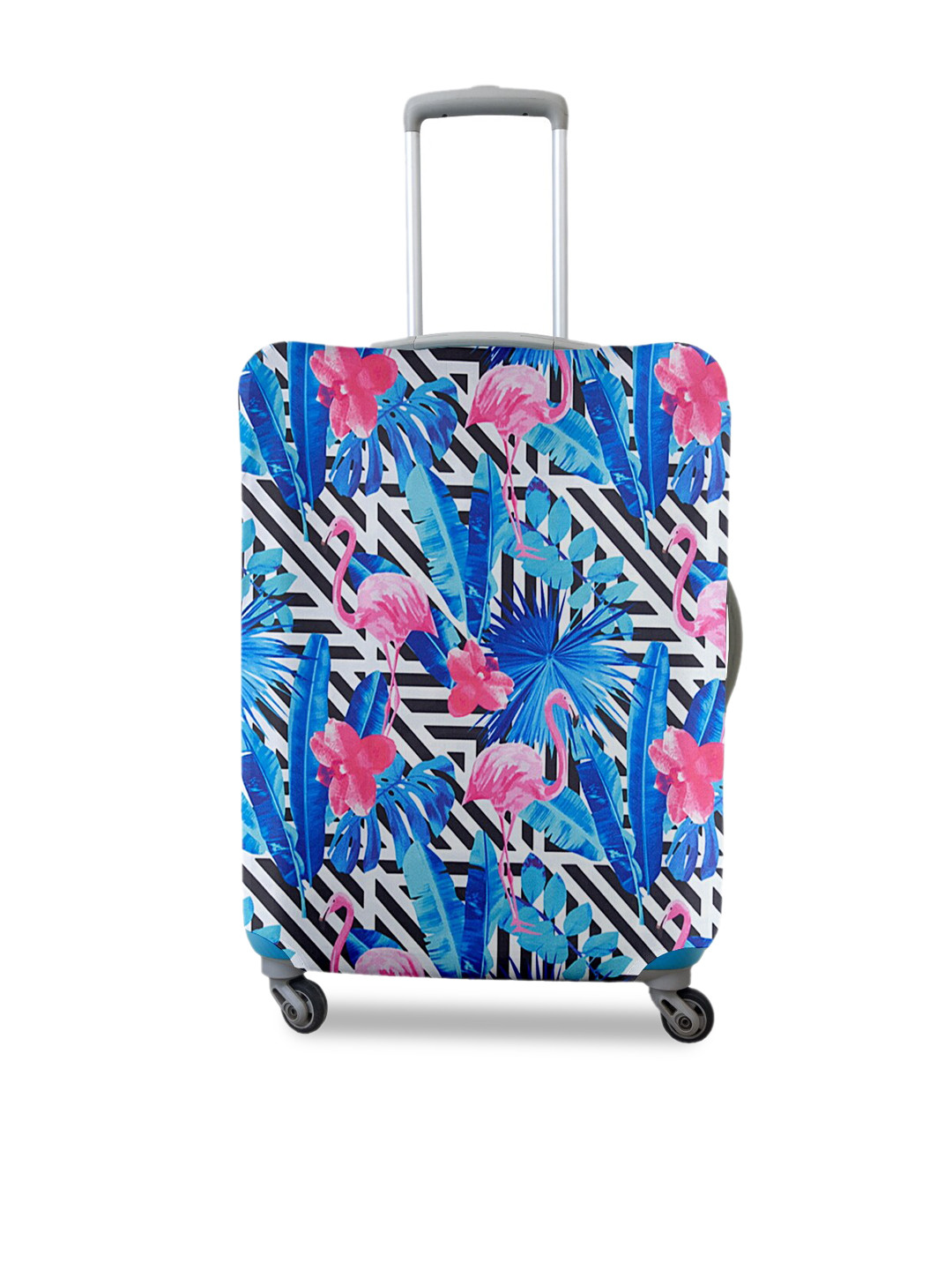 Cortina Blue Printed Small Trolley Bag Cover