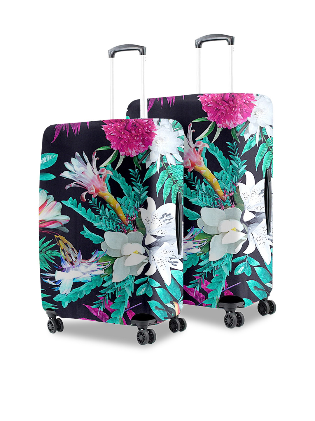 Cortina Set Of 2 Blue Printed Protective Luggage Cover