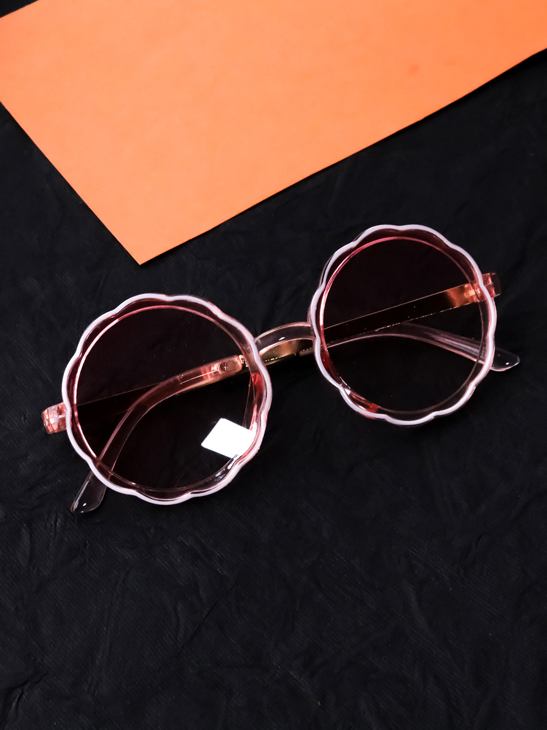 Spiky Kids Pink Lens & Pink Round Sunglasses with UV Protected Lens 2961_PINK_PINK