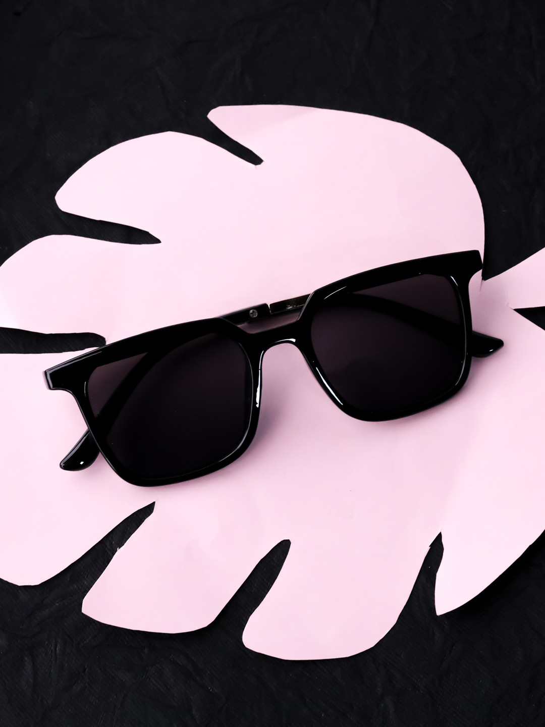 Spiky Kids Black Lens & Black Square Sunglasses with UV Protected Lens
