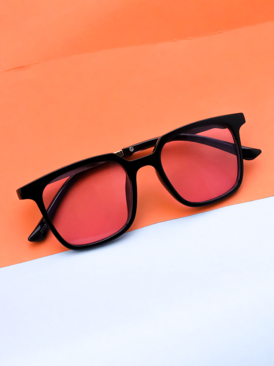 Spiky Kids Purple Lens & Black Square Sunglasses with UV Protected Lens 2957_BLK_INDI