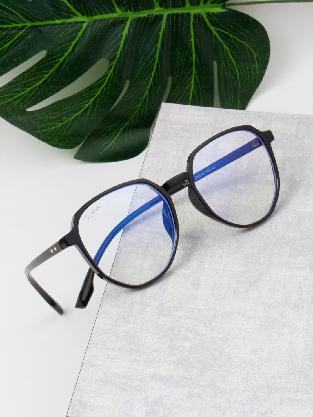 Ted Smith Unisex Black Full Rim Round Frames TSI-8873