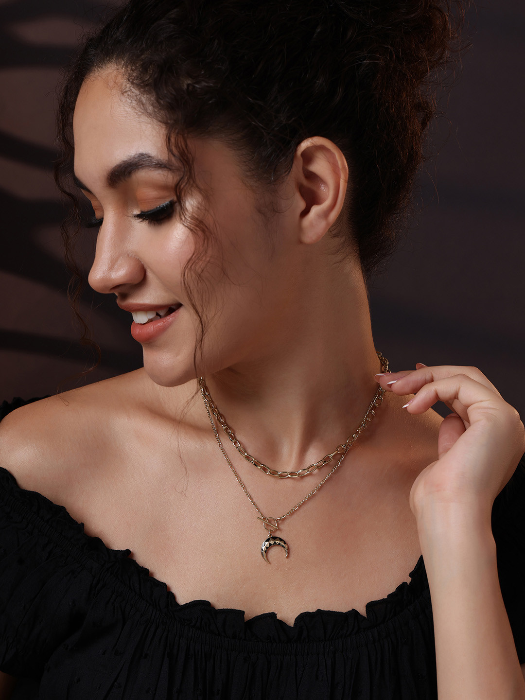 VOGUE PANASH Gold-Plated Layered Handcrafted Jewellery Set