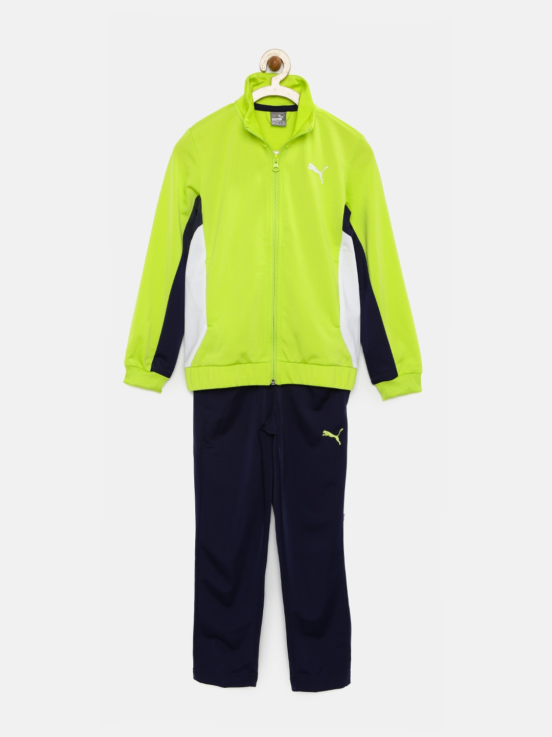 boys green puma tracksuit