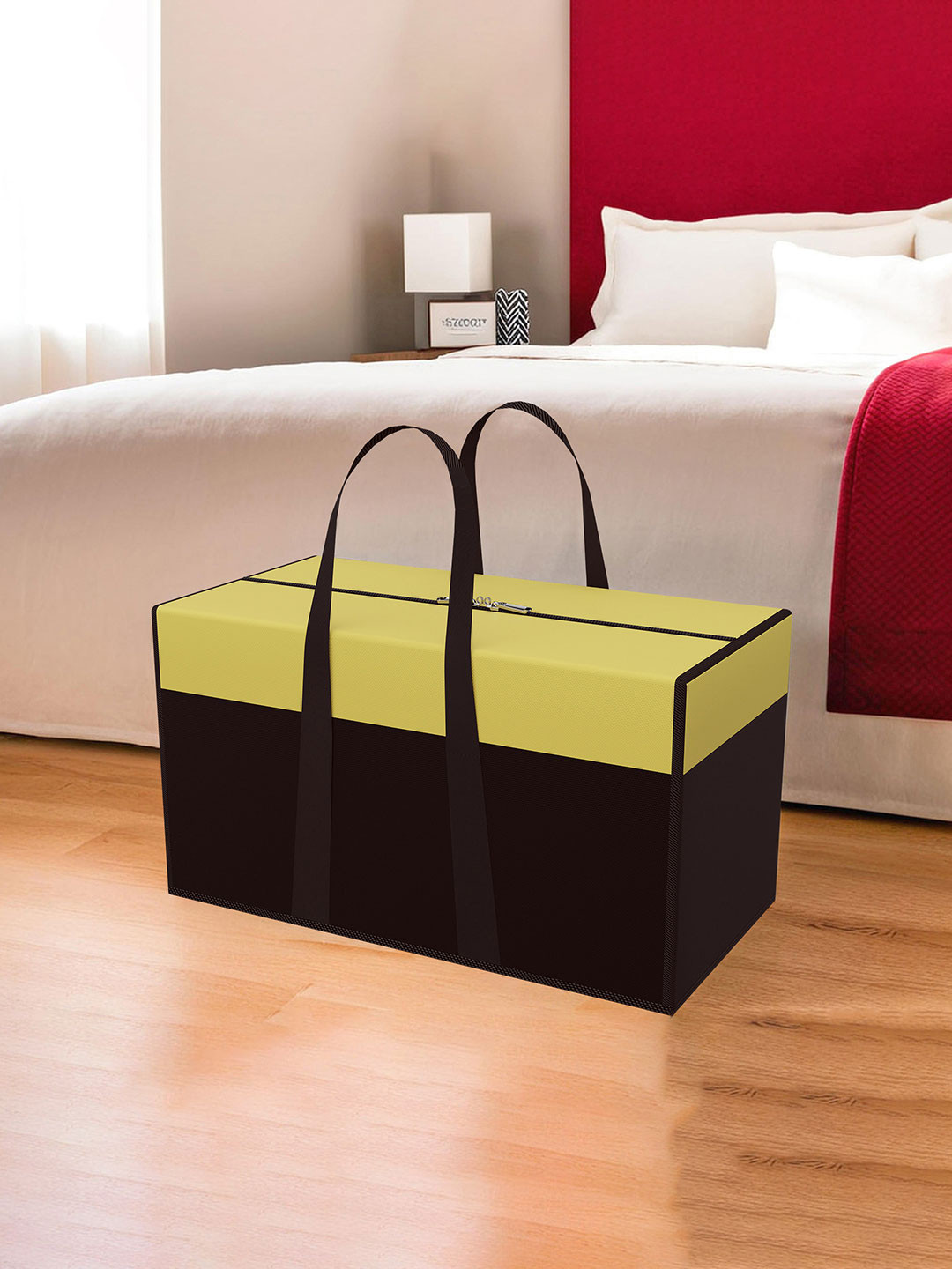 Kuber Industries Brown & Yellow Solid Medium Size Multi-Purpose Storage Bag