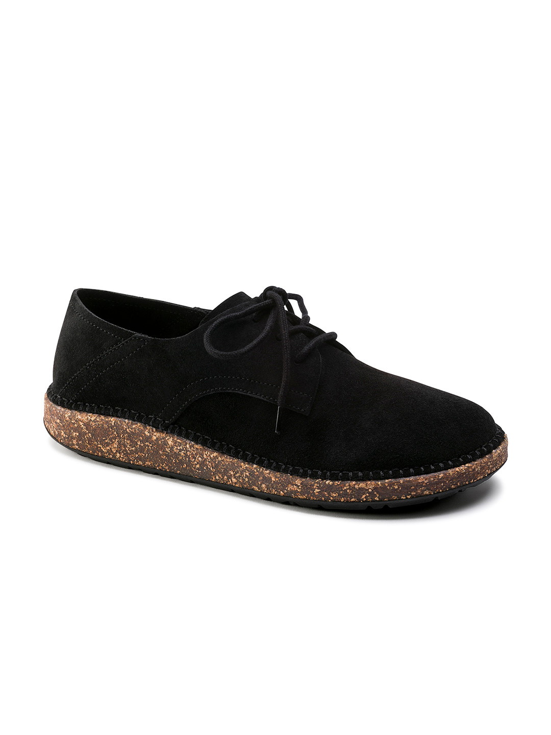 Birkenstock Gary Black Narrow Width Suede Leather Lace-Up Shoes