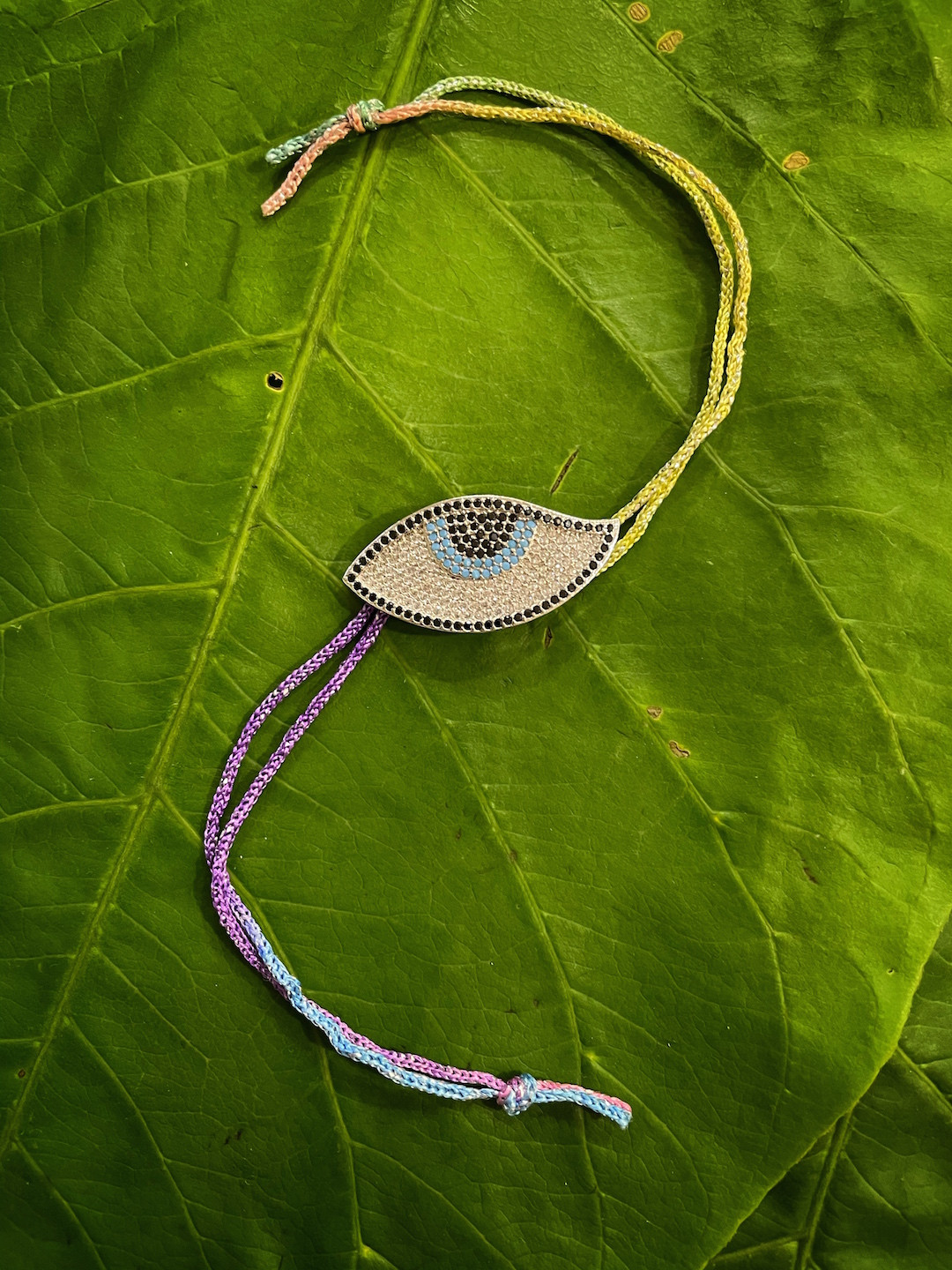 Digital Dress Room Multicoloured Evil Eye Rakhi Designs with American Diamond Studded