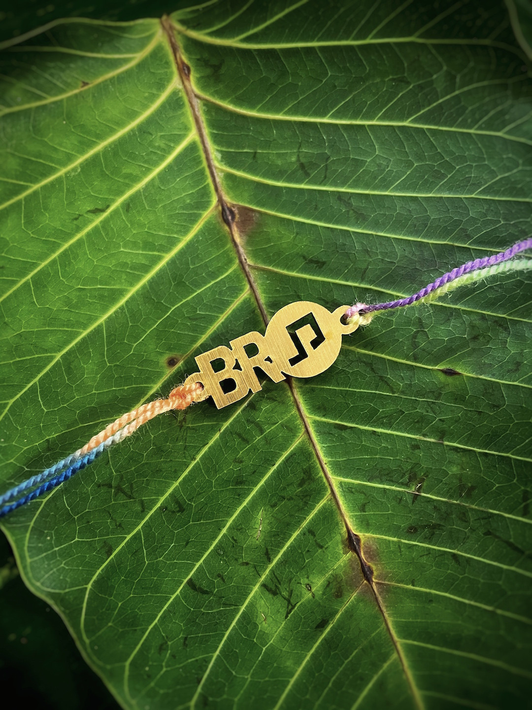 Digital Dress Room Gold-Toned & Multicoloured Musical BRO with Funky Icon Rakhi Design