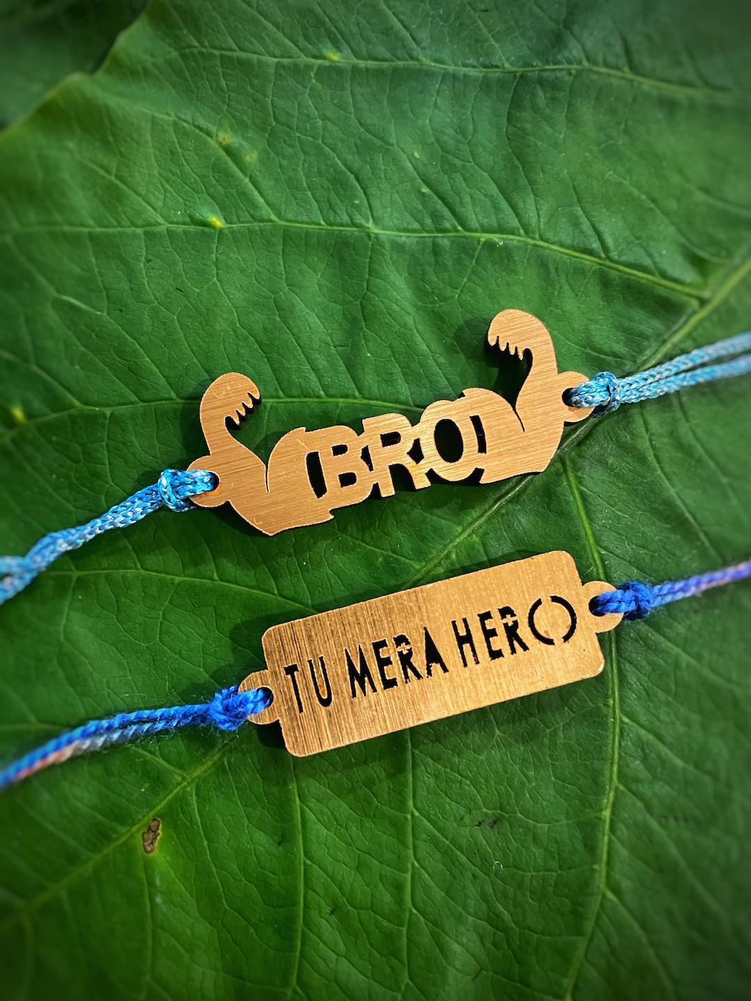 Digital Dress Room Multi Pack of 2 Fancy Rakhi Designs Muscular BRO/Tu Mera Hero