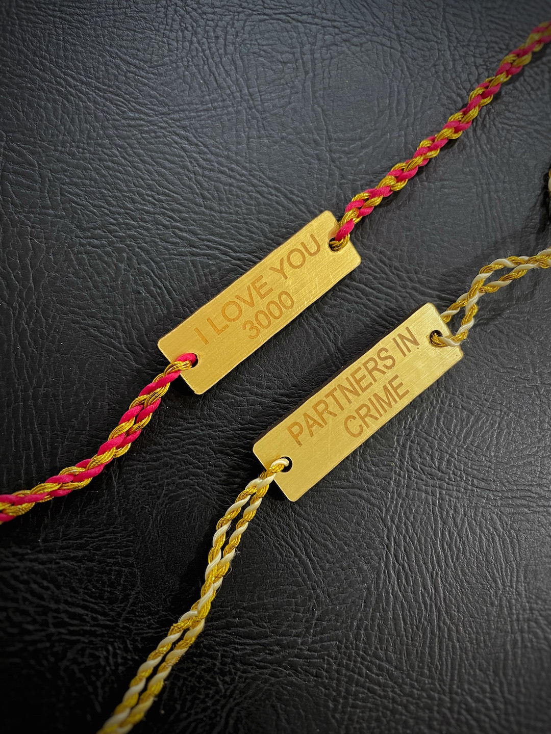 Digital Dress Room Men Gold-Toned Set of 2 Rakhis
