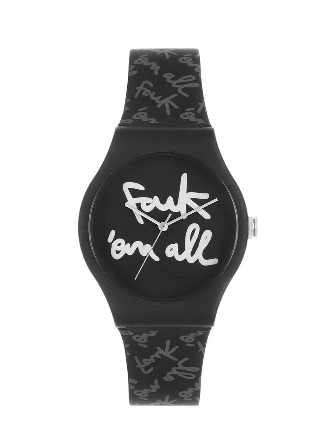 FCUK Unisex Black Printed Dial & Black Straps Analogue Watch