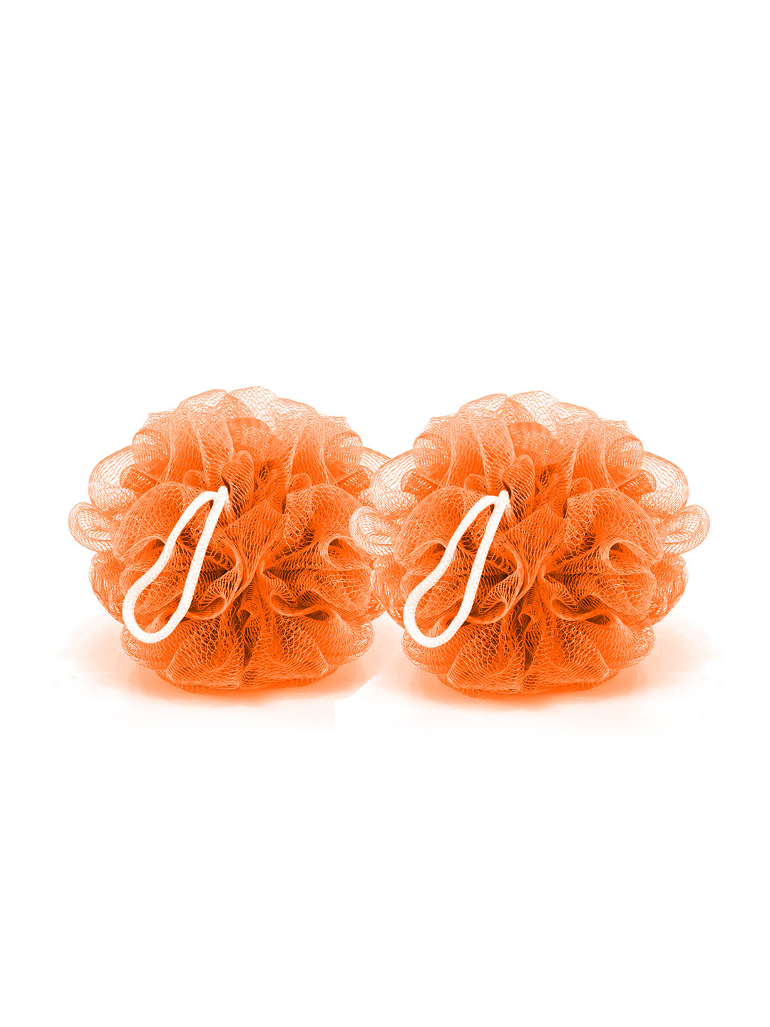 INCRIZMA Set Of 2 Orange Solid Bath Loofahs