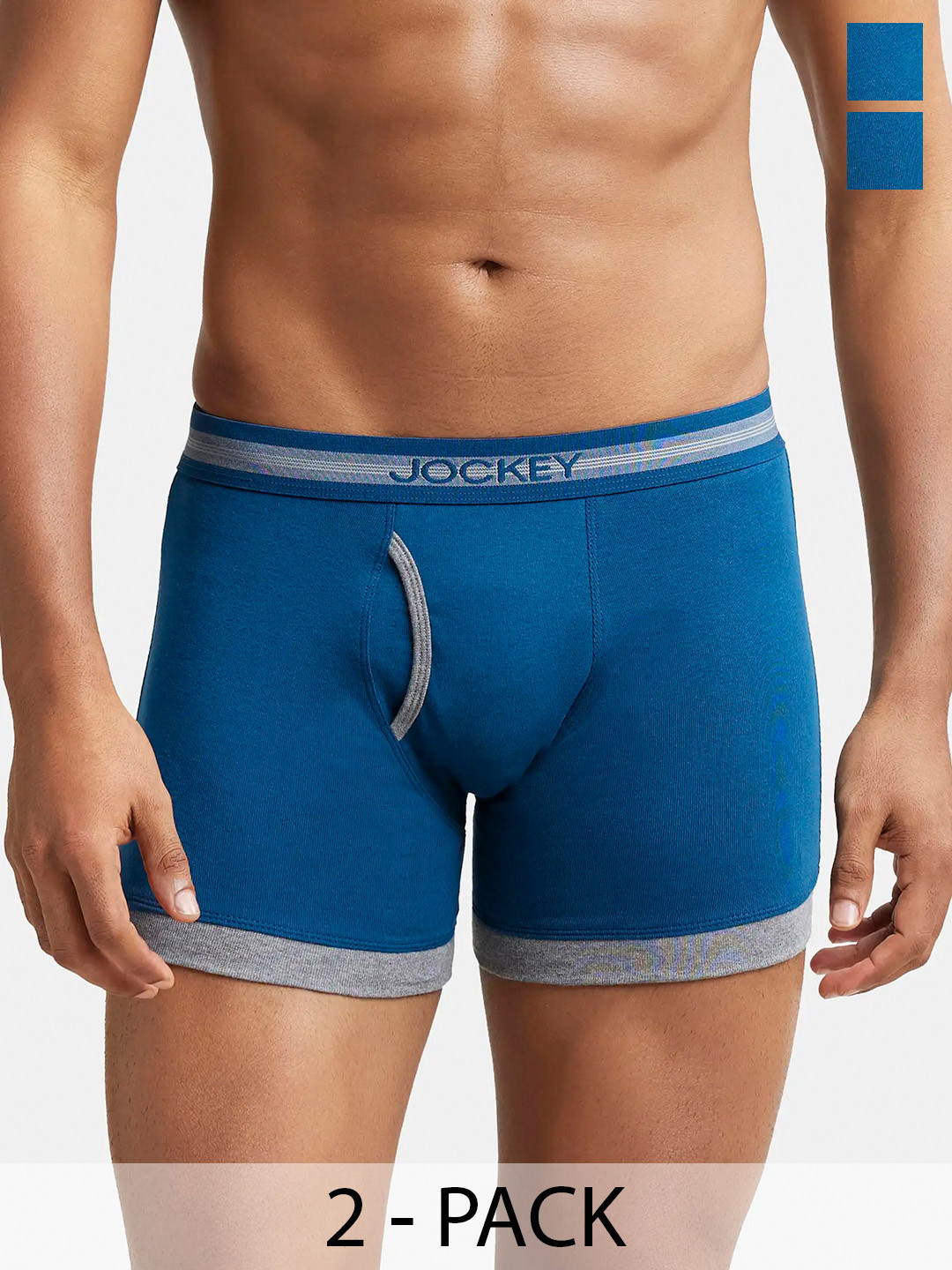 Jockey Pack Of 2 Super Combed Cotton Trunk with StayFresh Treatment-1017