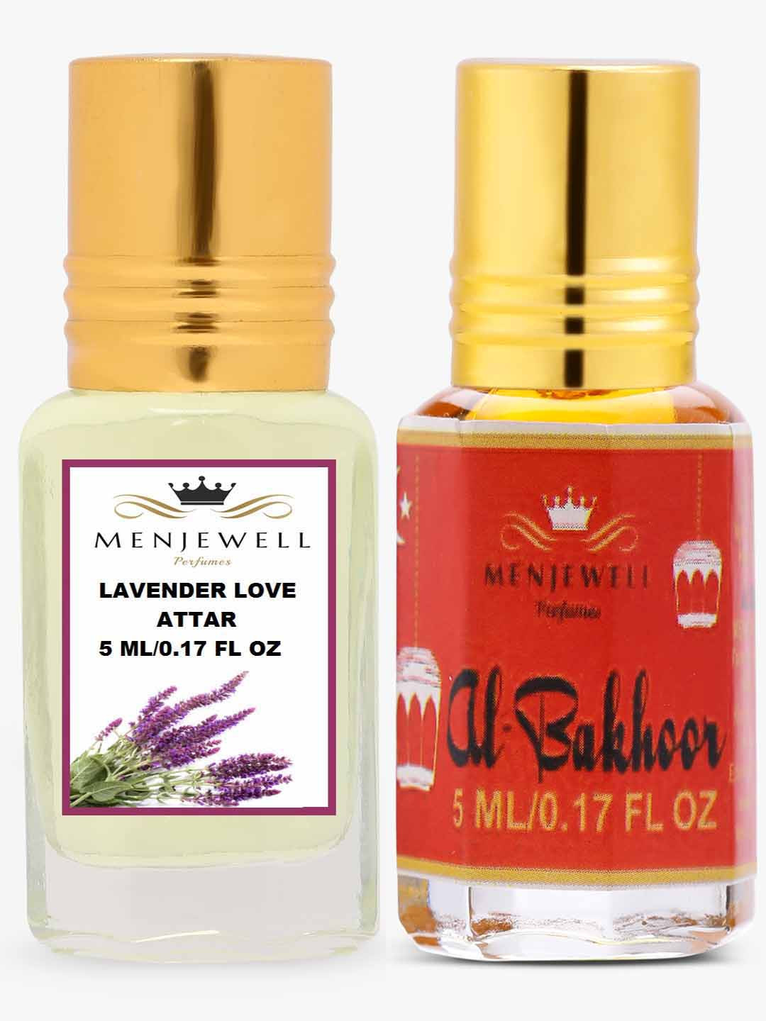 Menjewell Set Of 2 Lavender Love & AlBhakoor Attar Perfume