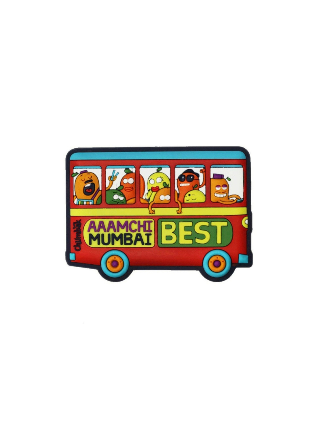 Chumbak Red & Yellow Aamchi Mumbai Decorative Magnet