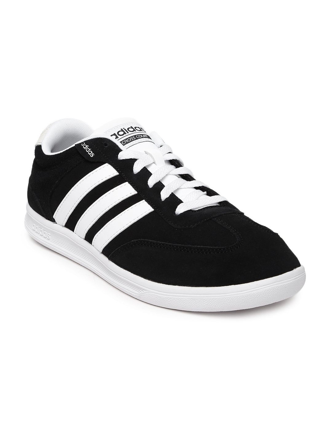 Buy ADIDAS Black Cross Court Suede Sneakers - Casual Shoes Men 1461296 | Myntra