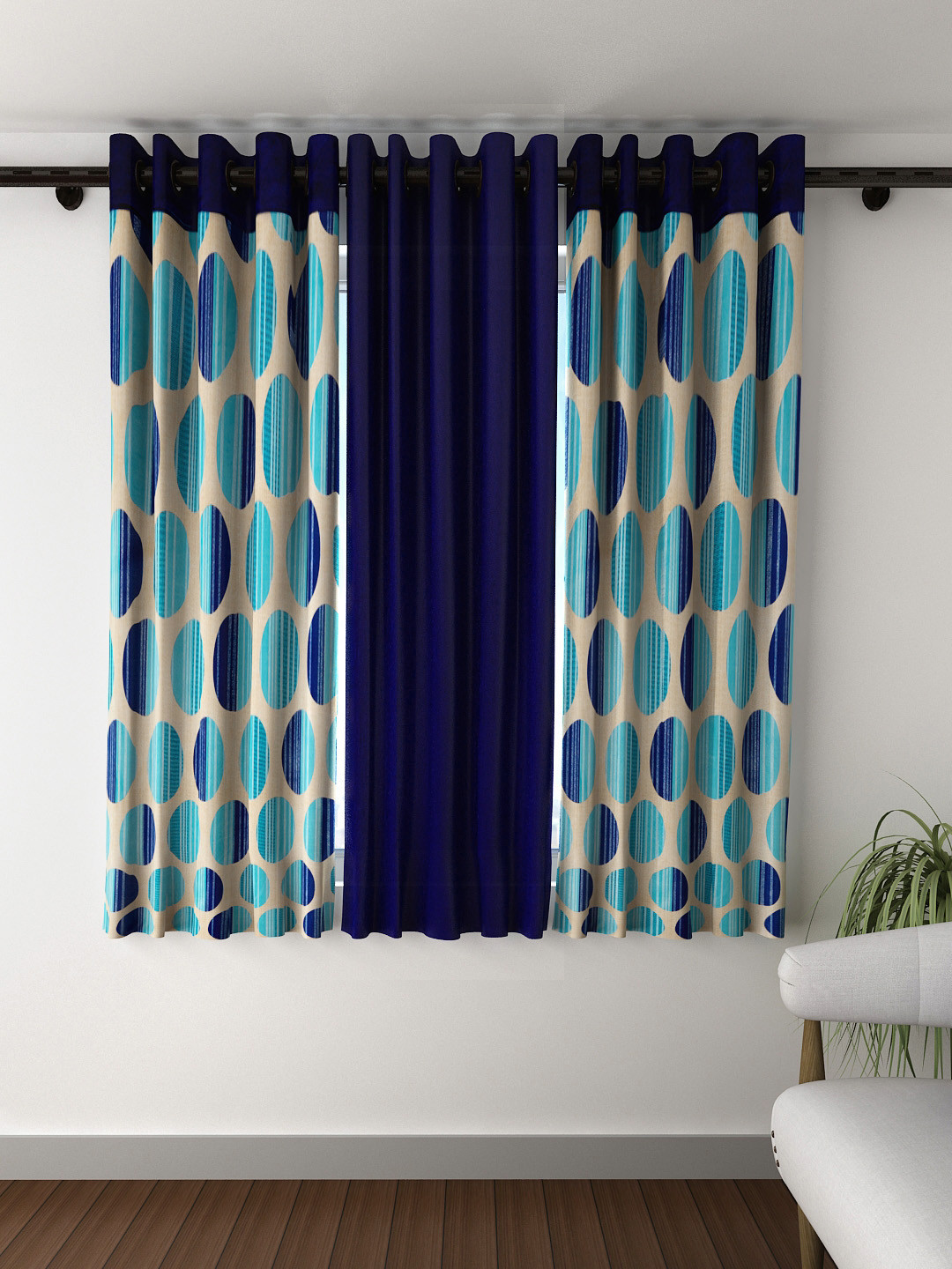 Cortina Set of 3 Window Curtains