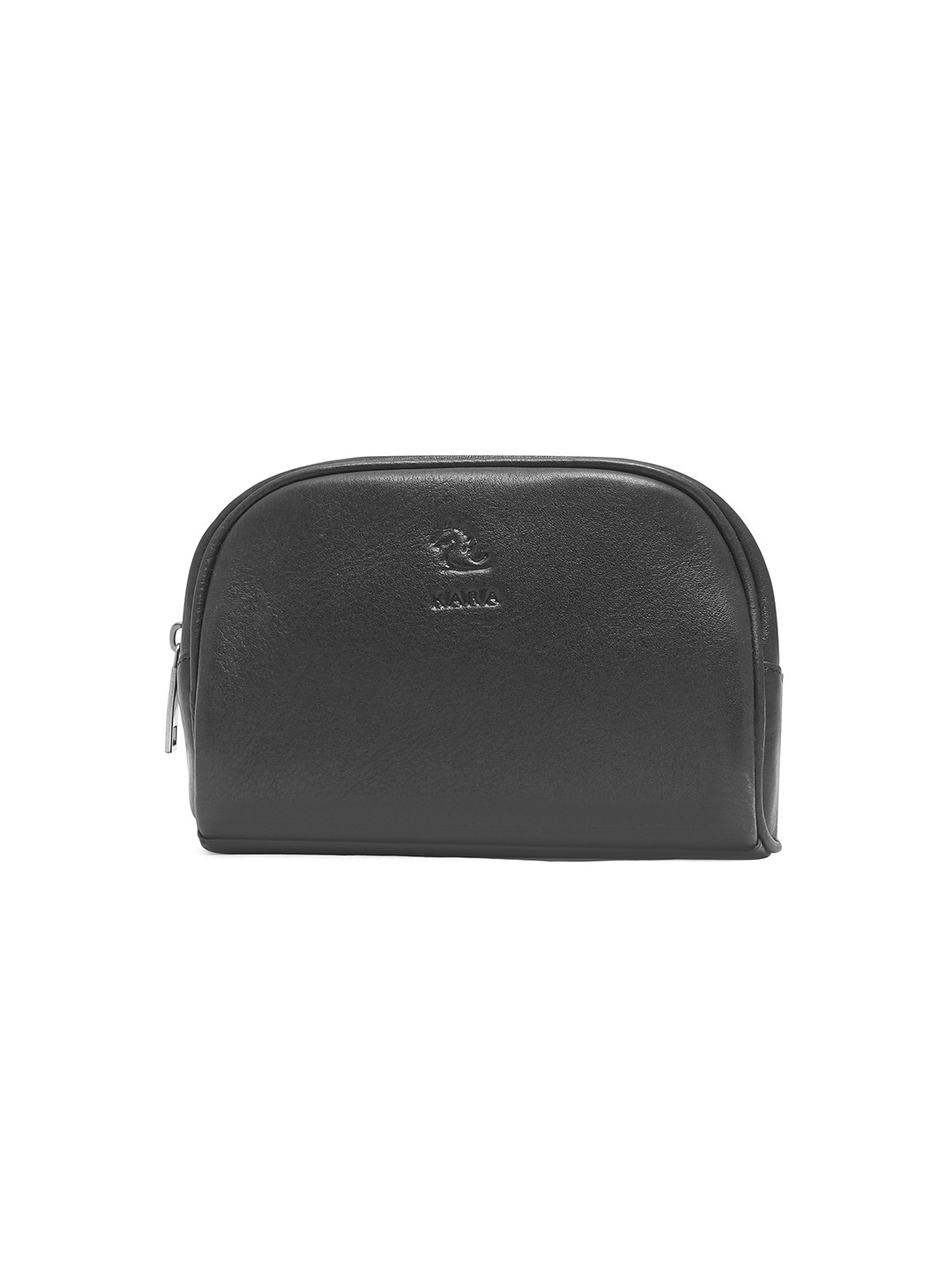 Kara Women Black  Leather Travel Toiletry Kit
