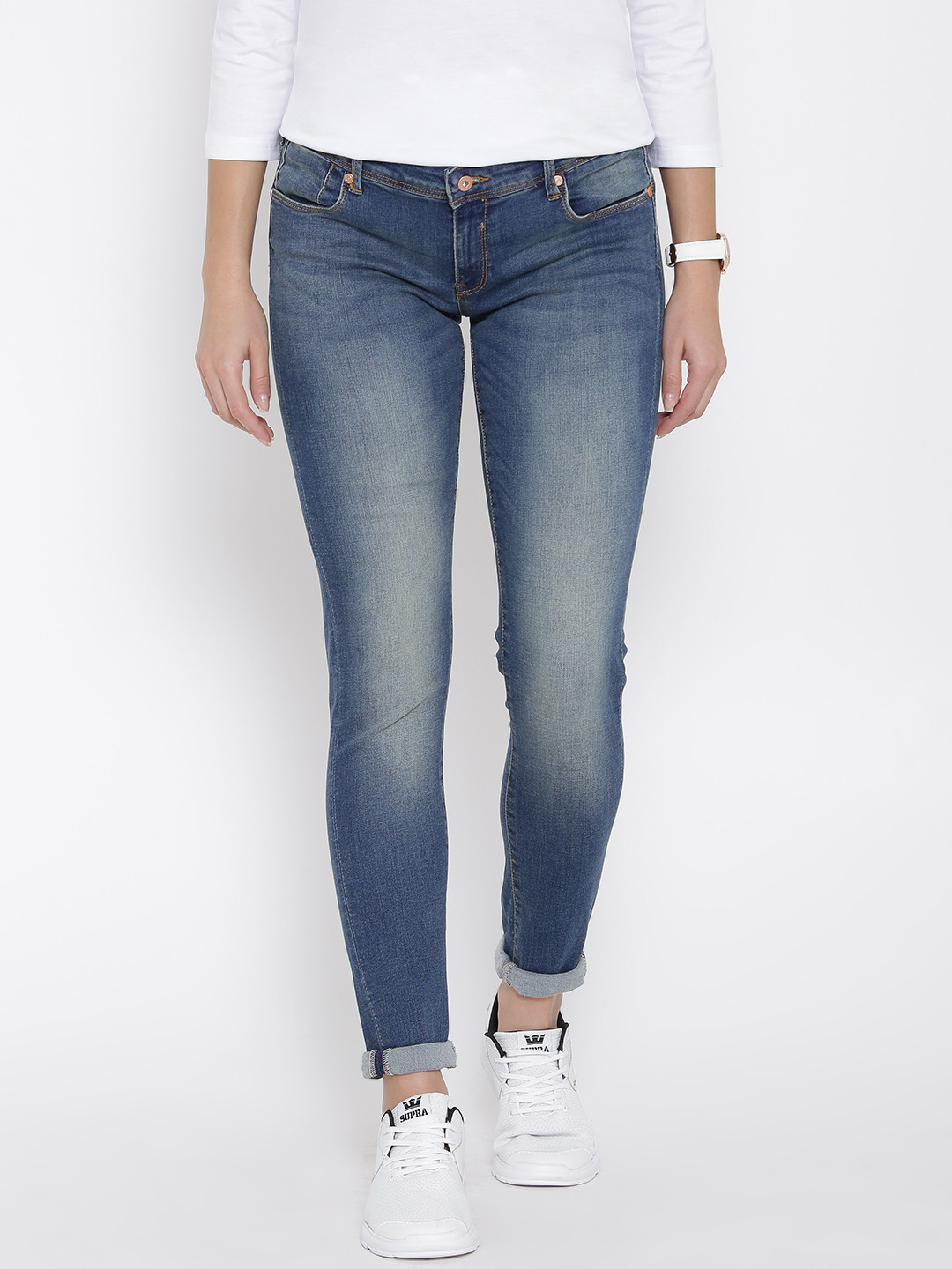 Allen Solly Woman Women Blue Slim Fit 