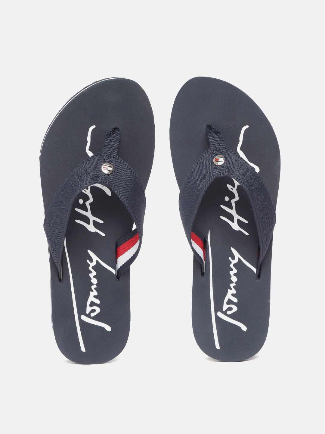 Tommy hilfiger navy blue flip flops top